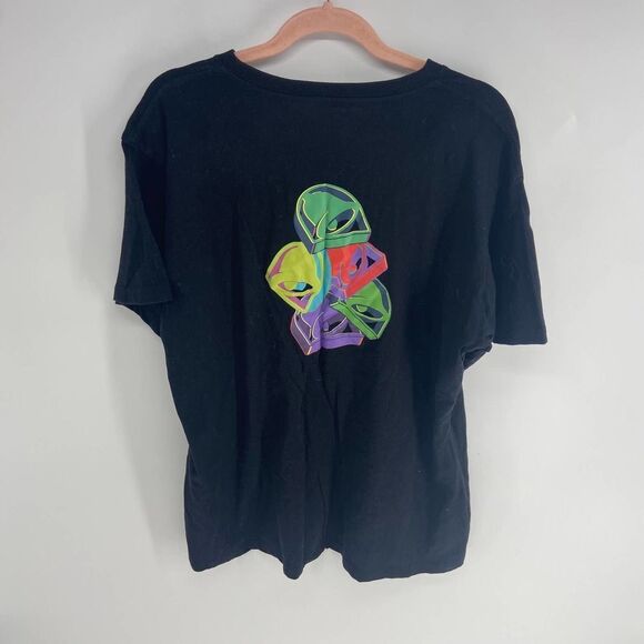 Taco Bell Logo Abstract Graphic Black Crew neck Short Sleeve T Shirt Womens XL - Picture 4 of 4